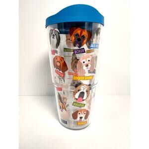 Tervis Dog Breeds 24 ounce tumbler light blue lid Dog Lover